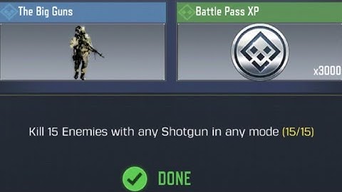 Call Of Duty Mobile Kill 15 Enemies with any Shotgun in any mode Task Complete