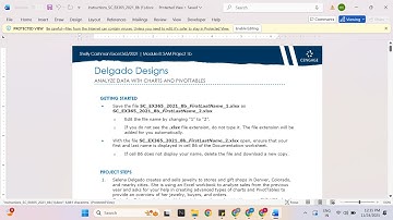Shelly Cashman Excel 365/2021 | Module 8: SAM Project 1b Delgado Designs