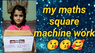 my maths square machine work ☝️☝️☝️