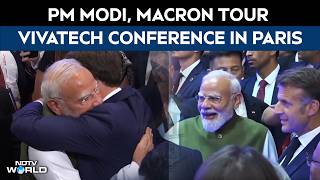 PM Modi, Macron Take Walkabout At VivaTech Conference In Paris