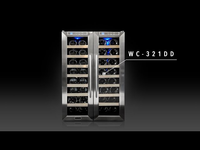 WC-321DD Whynter 32 Bottle Dual Temperature Zone Freestanding Wine Cooler