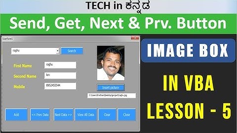 Excel VBA Tutorial in kannada: Add, Next, Prev & Search Buttons Simplified!|| Lesson 5
