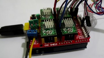ARDUINO COM CNC SHIELD V3, DRIVE A4988 E MOTORES NEMA - GRBL  - Parte 2