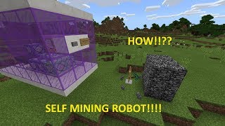 SELF MINING robot in MCPE!