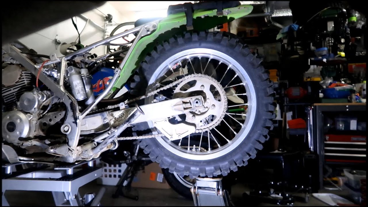 KX100 to KLX140 Shock Swap Part 15 Travel Test YouTube