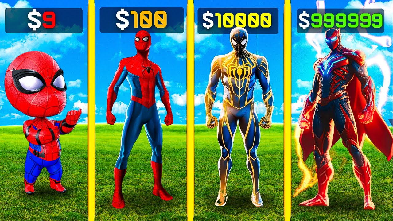 Franklin Upgrading $1 SPIDERMAN to $1,000,000,000 SPIDERMAN in GTA 5
