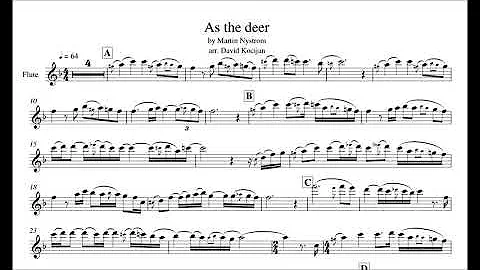 As the deer - FLUTE SHEET MUSIC