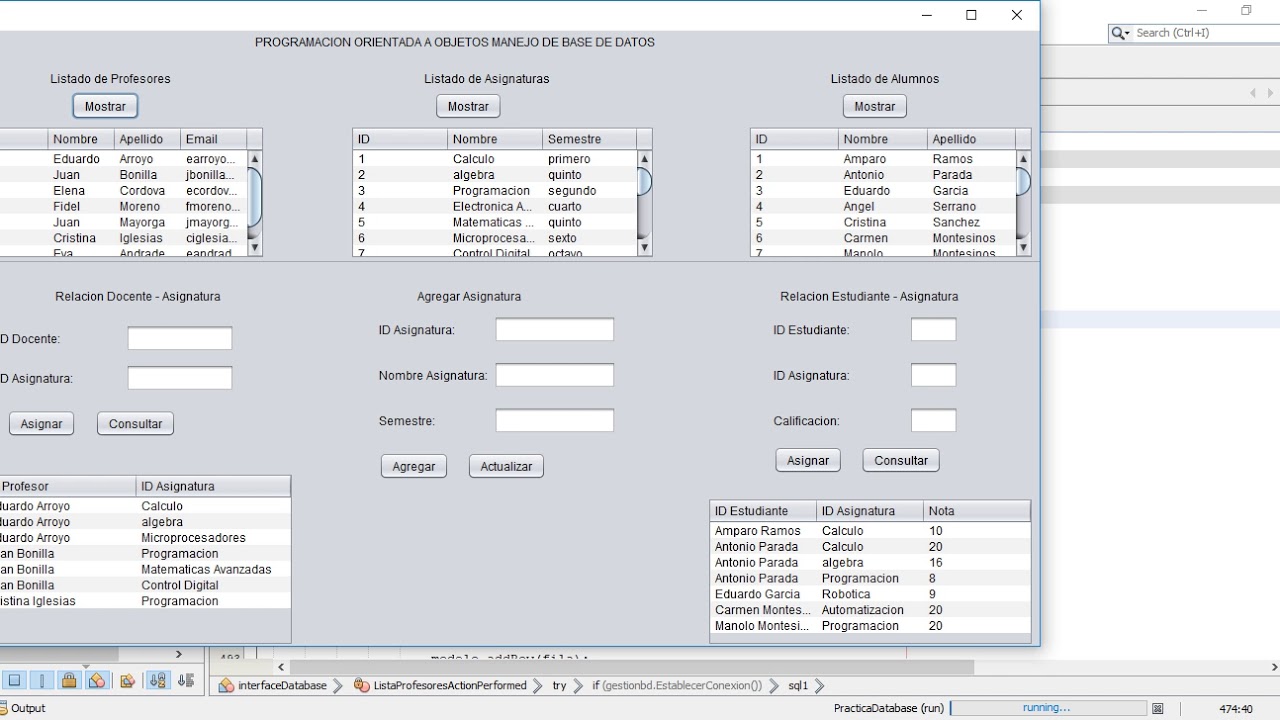 Acces base de datos