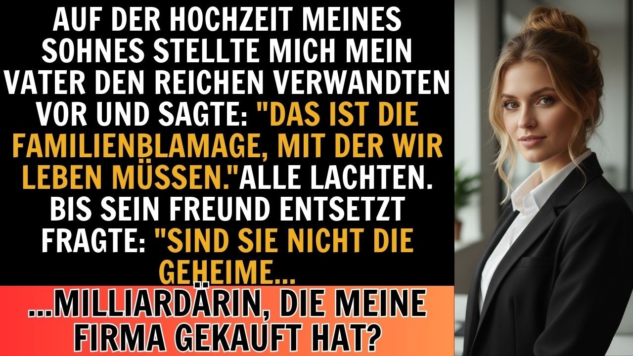 Mein Vater stellte mich bei der Hochzeit meines Sohns als ‚Familienblamage‘ vor… und verlor alles.