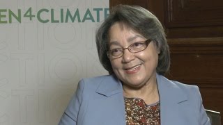 Karina Huber talks climate change with Cape Town's mayor, Patricia de Lille