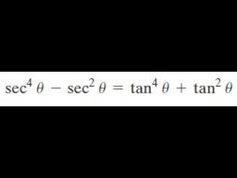 Sec 4 X Sec 2 X Tan 4 X Tan 2 X Youtube