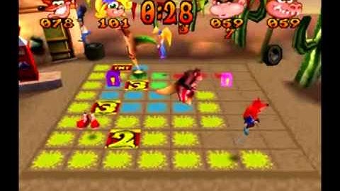 Crash Bash - Warp Room 3: Old Mines - 128) El Pogo Loco Lv. 5