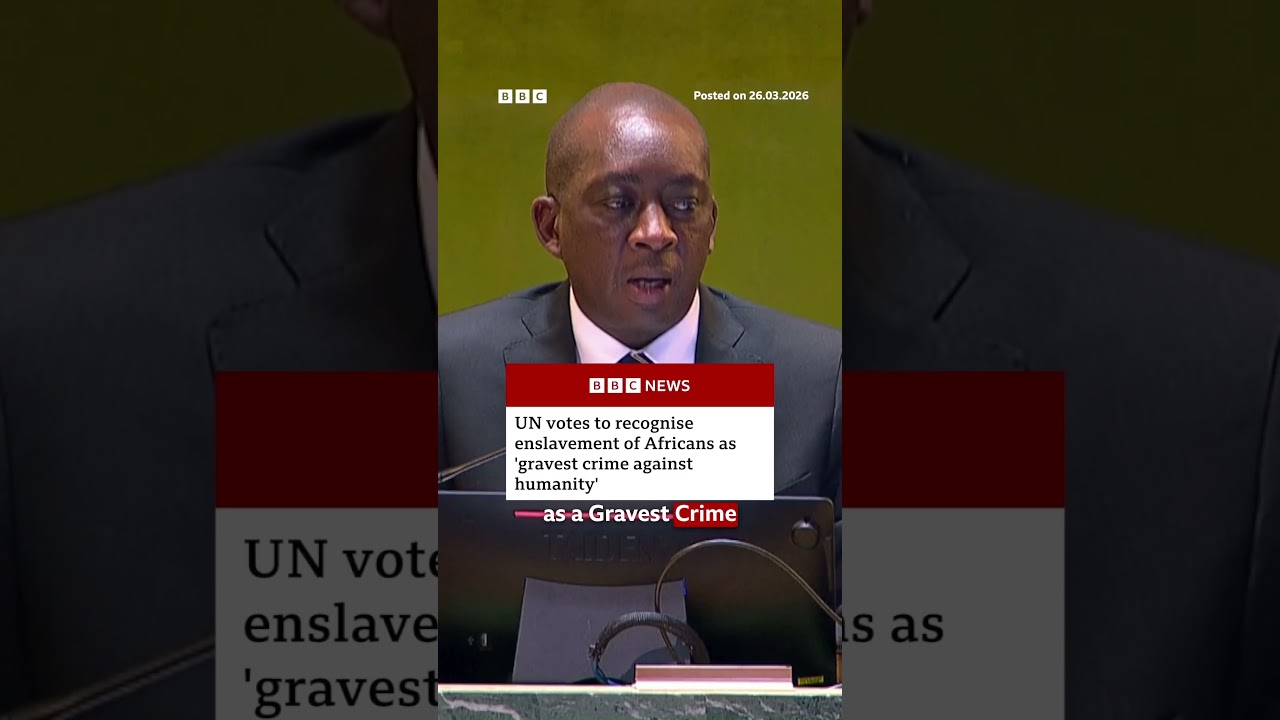 UN votes to recognise enslavement of Africans as 'gravest crime against humanity'. #Africa #BBCNews