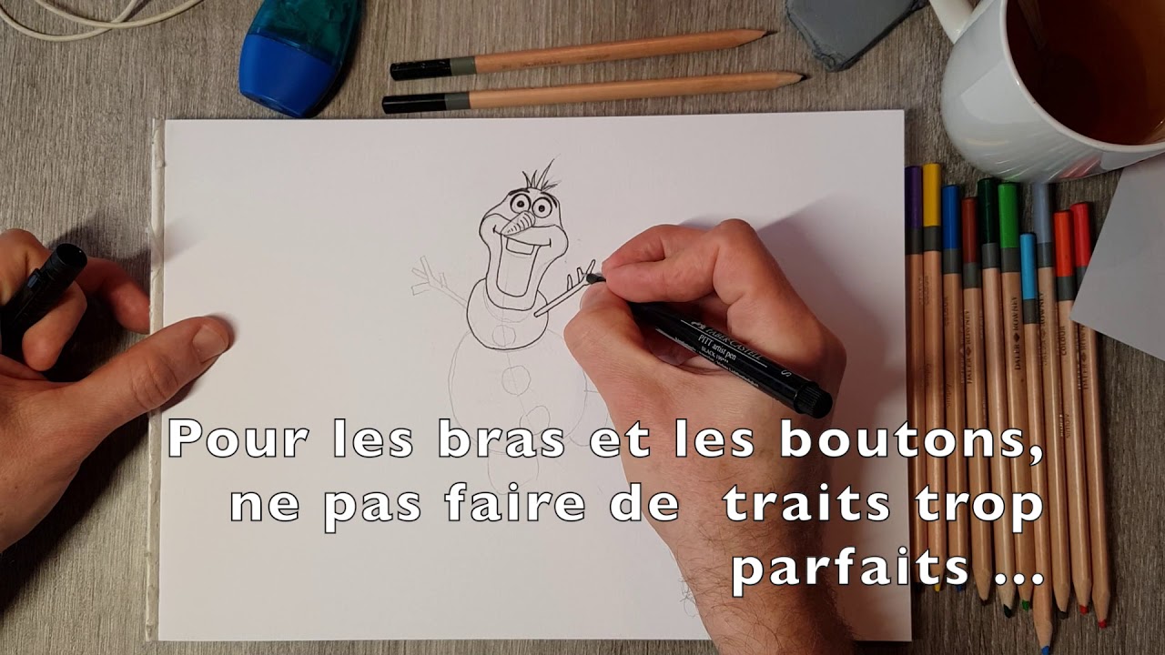 Tu peux dessiner ... Olaf - YouTube