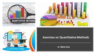 Exercises on Quantitative Methods  (1)