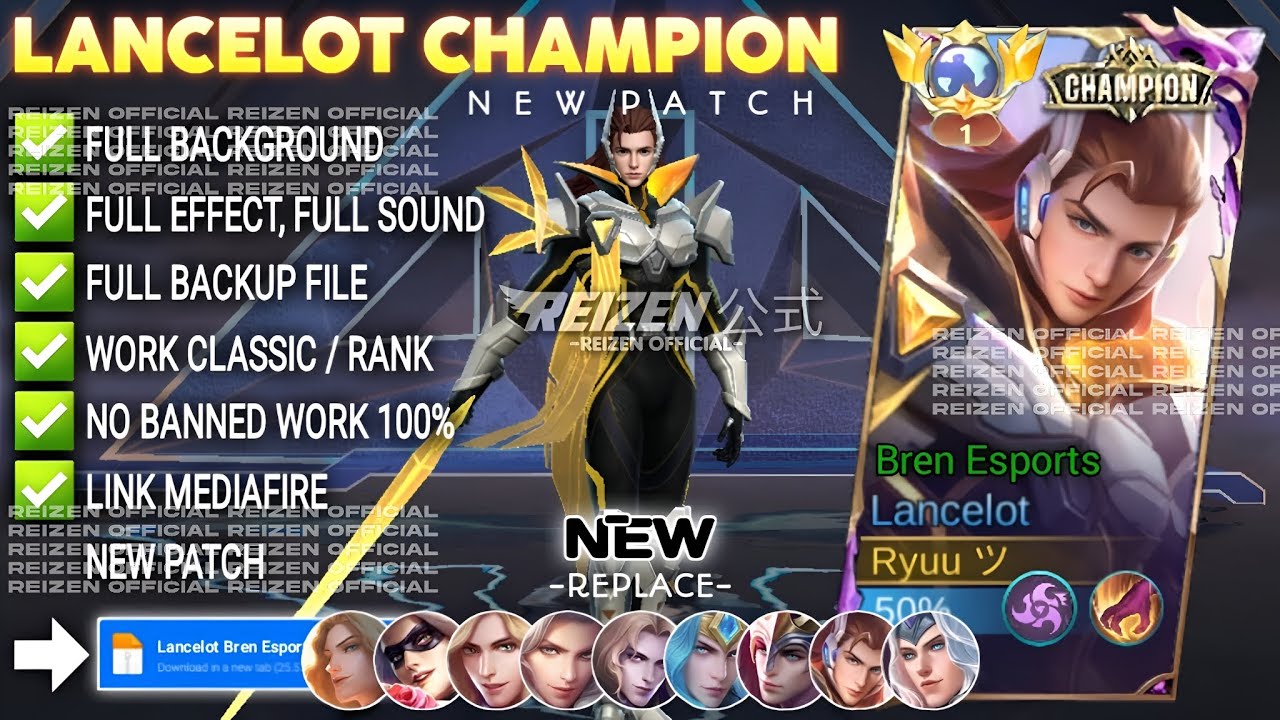 UPDATE Script Skin Lancelot Bren Esports - M2 No Password | Full Effect Voice | Patch Terbaru