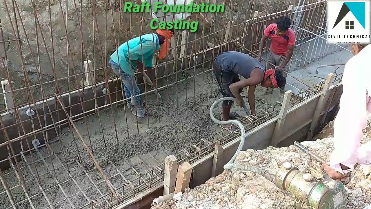 Mix Design casting M25 Drain casting Raft Foundation YouTube