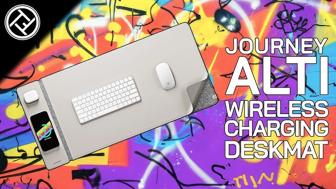 Alti Wireless Charging Desk Mat- Journey Black