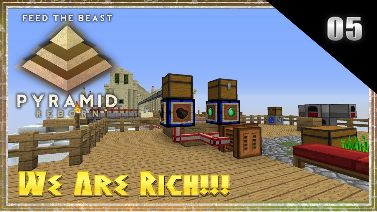 FTB Pyramid Reborn Minecraft 1.12.2 Lets Play - We Are Rich!!! (5)
