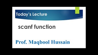 What is  Scanf fucntion, example of Scanf function Urdu and Hindi Lecture  13