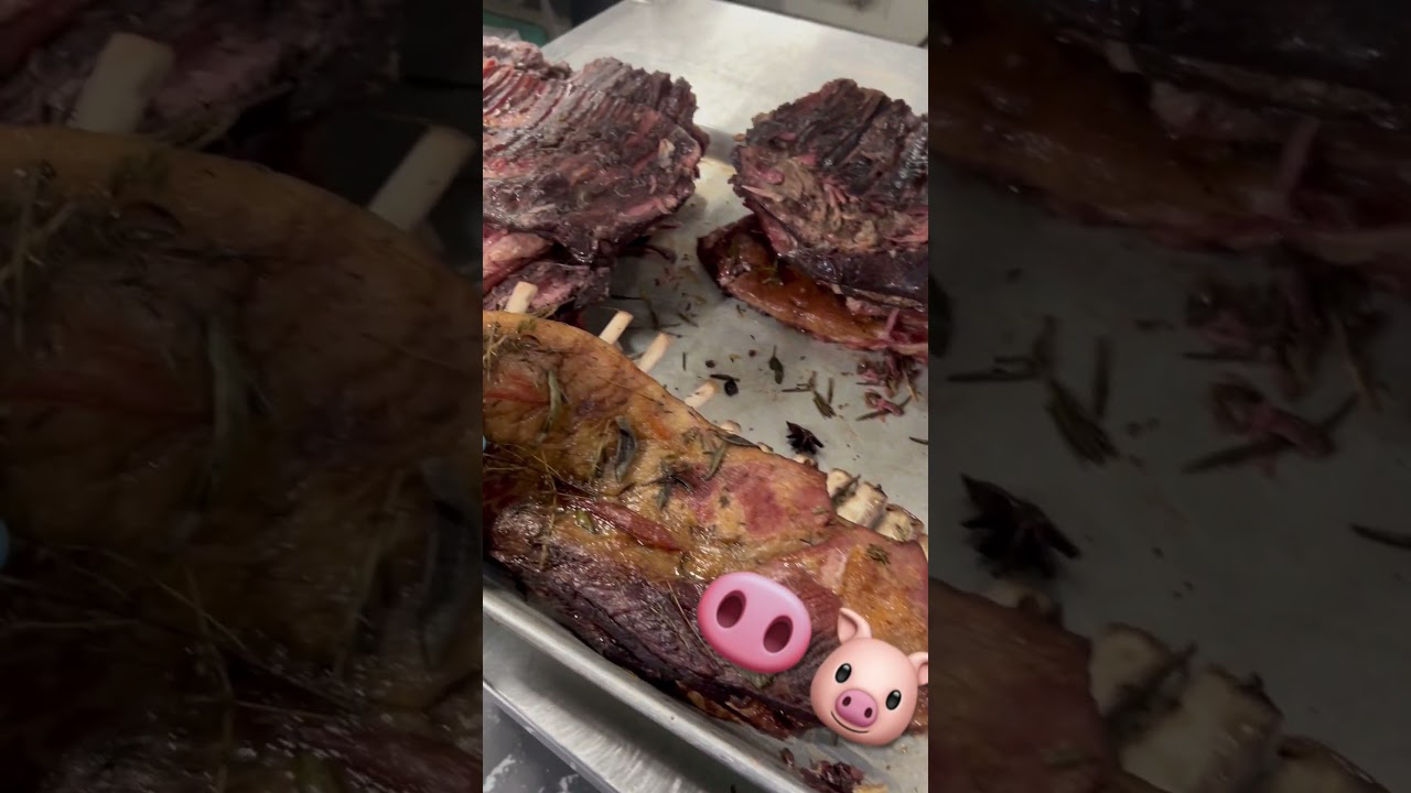 Deboning some wild Texas boar. 