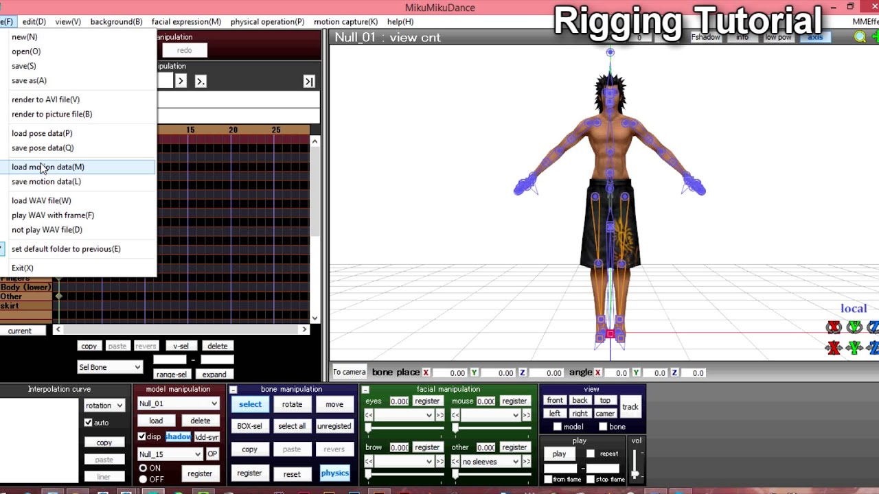 MMD rigging tutorial