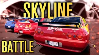 SKYLINE BATTLE R32 VS R33 VS R34! | Forza Horizon 3 w/ The Nobeds