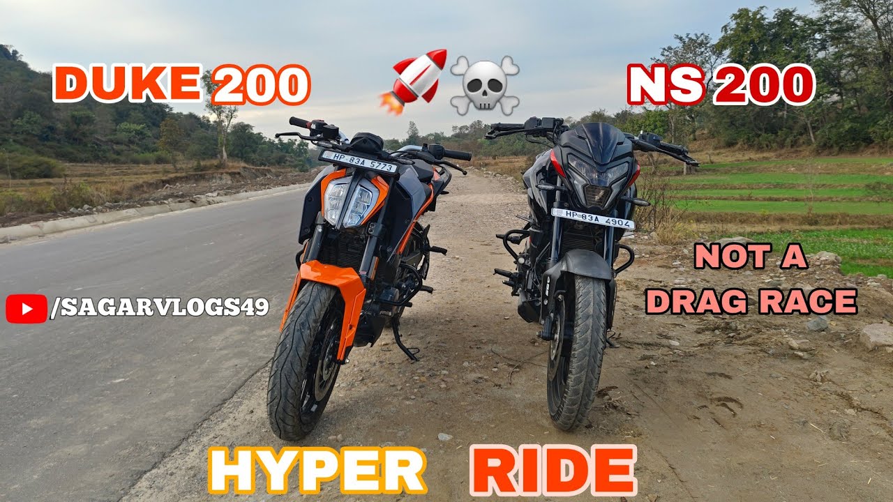 ❤️‍🔥NS200🚀 VS ☠️DUKE200🔥 Hyper ride😏💪💰 
