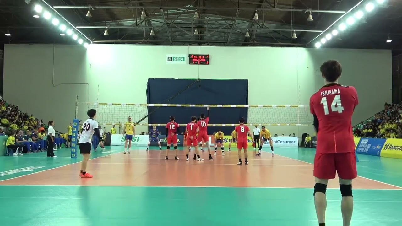 Volleyball Japan vs Brazil - Friendly Match Highlights Court View