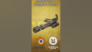 I made a Mini-Gun in Unreal Engine #UnrealEngine #Blender #3dmodeling  #gamedev #indiedev #ue5