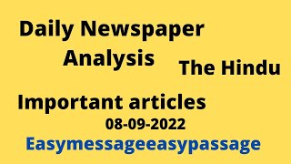 Daily News Analysis | Important Articles | The Hindu | IAS/JKAS | UPSC/JKPSC #dailynews #upsc #jkpsc