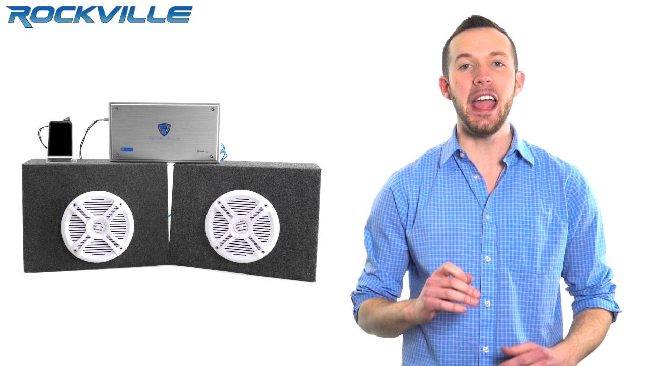 Rockville RXM-T2 Micro 2400w 2 Ch Marine/Boat Class D Amplifier 2x600W CEA Rated