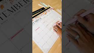 How I Color Code My Desk Calendar | Easy Monthly Planning with Stencils  #plannertips