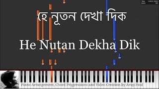 He Nutan Dekha Dik (Rabindra Sangeet) Piano Tutorial by Arup Paul