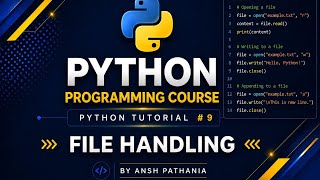 🎬 Python Masterclass – Lecture 9: File Handling