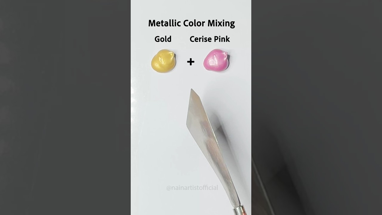 Metallic Color Mixing Gold & Cerise Pink | Part 11 