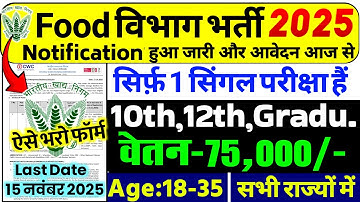 FCI Vacancy 2025 | FCI Recruitment 2025 | FCI New Vacancy 2025 | Food Department Recruitment 2025