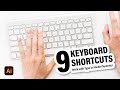 9 keyboard shortcuts work with Type in Adobe Illustrator CC