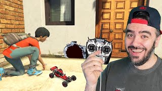 KAMERALI OYUNCAK ARABA ILE KANLI EVIN IÇINE GIRDIM - GTA 5 MODS