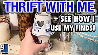 THRIFTING IN GOODWILL ~ THRIFT SHOPPING HAUL ~ THRIFT WITH ME~THRILLED THRIFTER