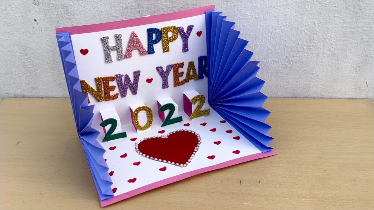 4 Cards for New Year 2022 | 4 Happy New Year Greetings Card