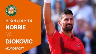 Cameron Norrie vs Novak Djokovic | Round 4 | French Open 2025 Highlights 🇫🇷