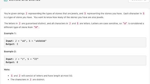 May LeetCoding Challenge day 2 - Jewels and Stones