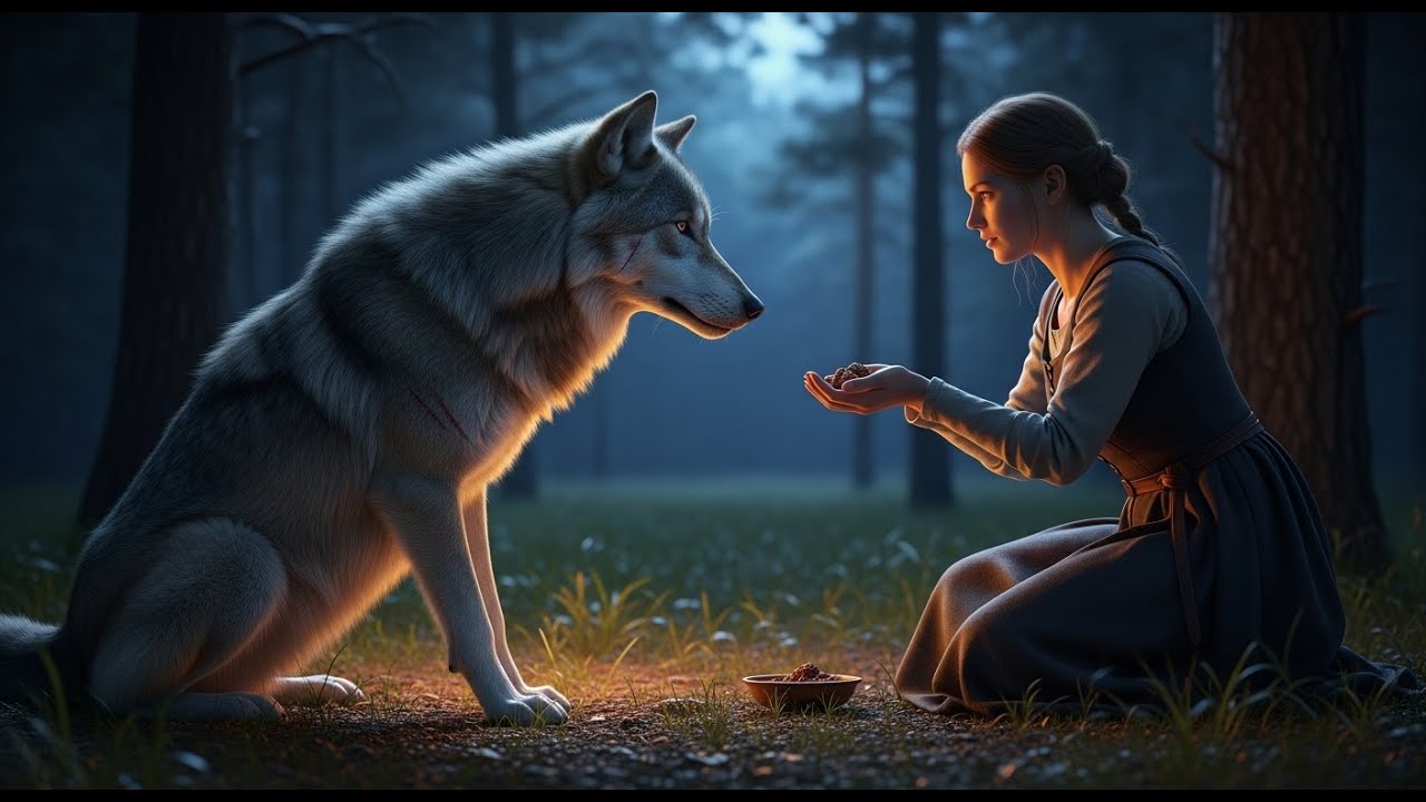 “She Fed the Lone Wolf Every Night — Unaware He Was the Alpha King in His Beast Form.”