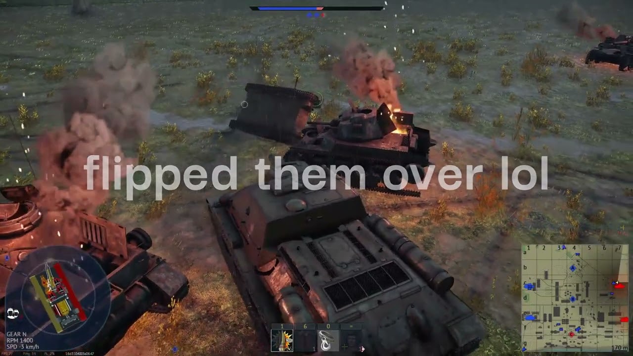 Funniest way to kill a tank in war thunder YouTube