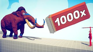 1000x SPEAR GOD vs EVERY UNIT  Totally Accurate Battle Simulator TABS