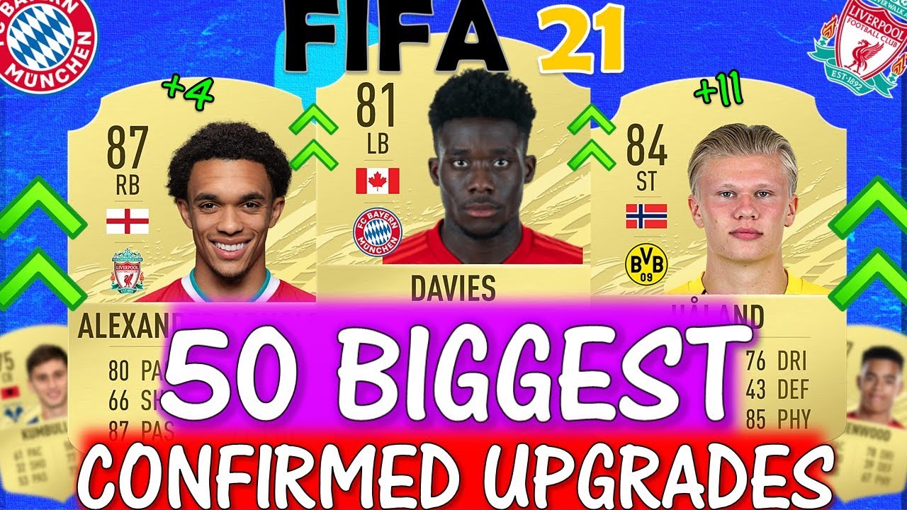 FIFA 21 | 50 BIGGEST UPGRADES, CONFIRMED RATINGS!! FT. DAVIES, HALAND, ARNOLD ETC... (FIFA 21)
