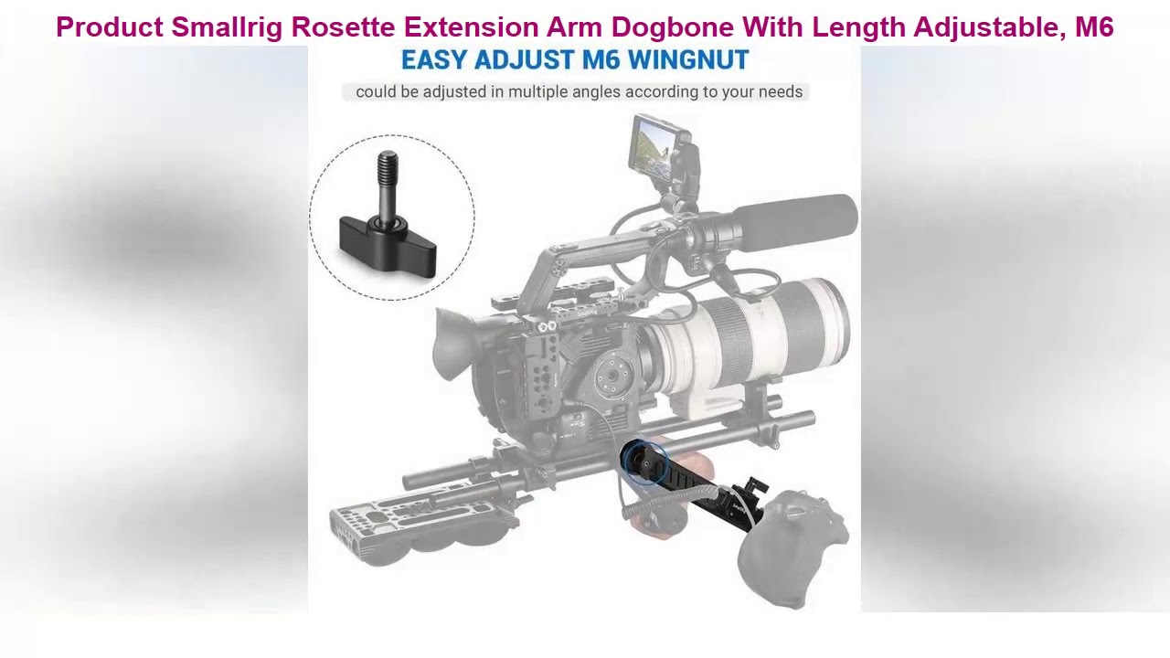 Smallrig Rosette Extension Arm Dogbone With Length Adjustable, M6 Rosette 31.8mm - 1870