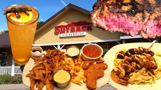 Eating At Outback Steakhouse: NEW platypus drink, amazing apps, and steak?!