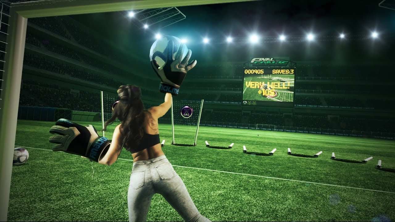 Final Goalie HTC vive football simulator YouTube